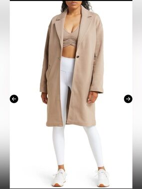Alo Yoga VIP Blazer Trench Coat Camel Size Small